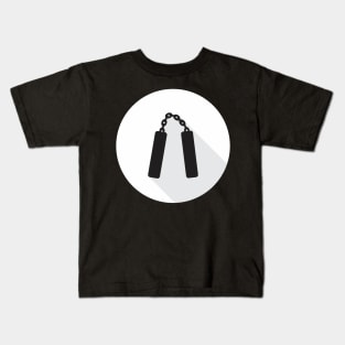 Nunchuks! The weapon of a true martial arts warrior! Kids T-Shirt